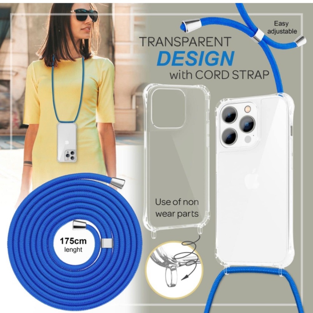 New NALIA Necklace Cover with Band Compatible with iPhone 14 Pro Case,